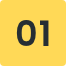 A yellow square with the number "01" in bold black font centered on it. - Kipaji Lab